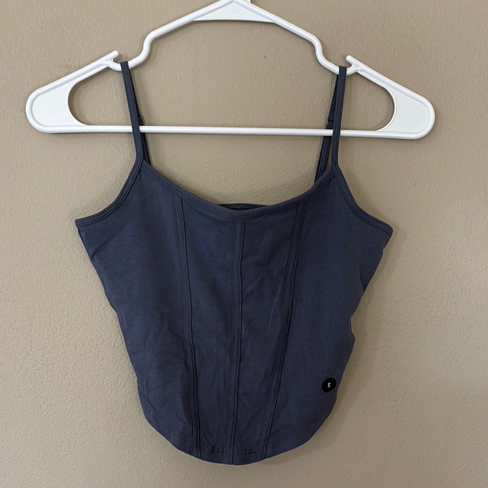Hollister Blue Fitted Crop Camisole